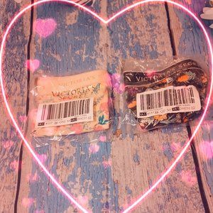 Victoria's Secret Logo Floral Boyshorts 2 Panties NWT